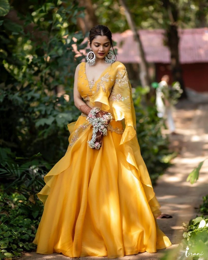 haldi dress for bride