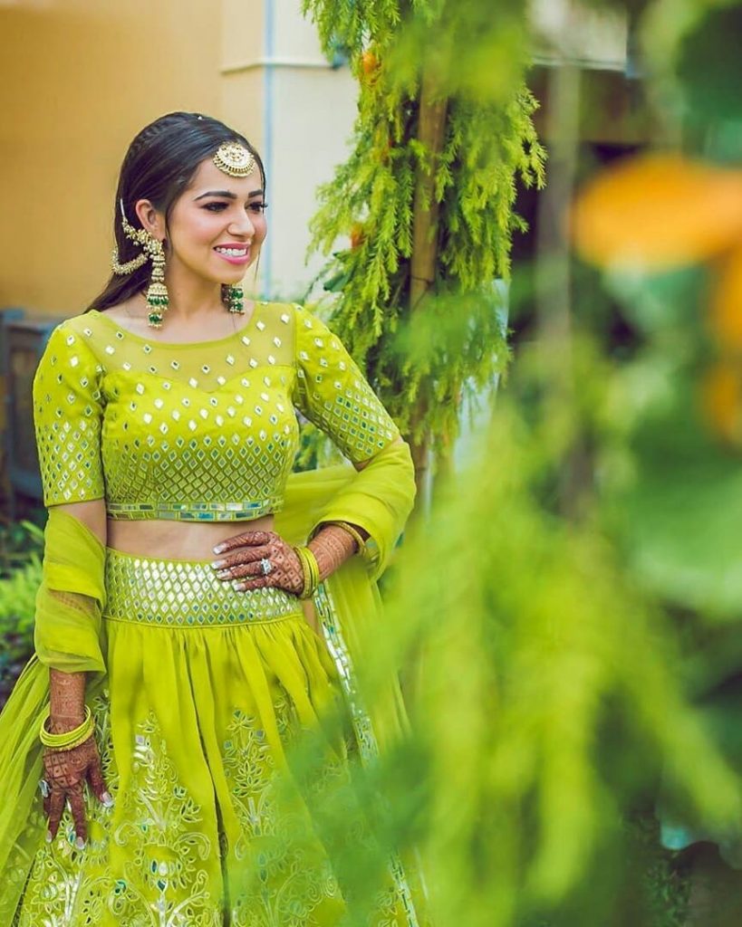 Real Brides in different Hues of Green for their Bridal Lehenga look so  impressive! | WeddingBazaar